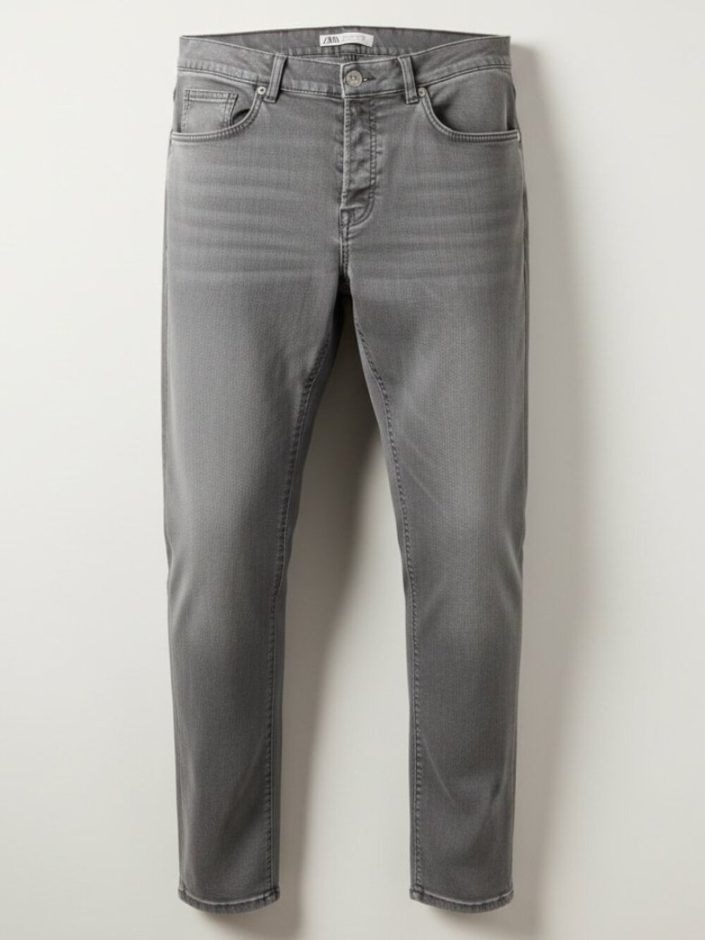 Zara Grey Denim Jeans Women’s Size 34 Straight Leg